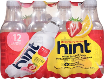 Hint Strawberry Lemon Water - 16 Fl. Oz. - Image 5