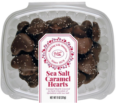 Chocolate Sea Salt Heart Caramels - 11 Oz - Image 1