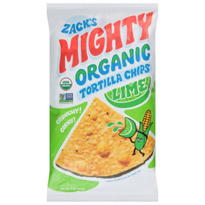 Zacks Mighty Tortilla Chips Lime - 9 OZ - Image 3