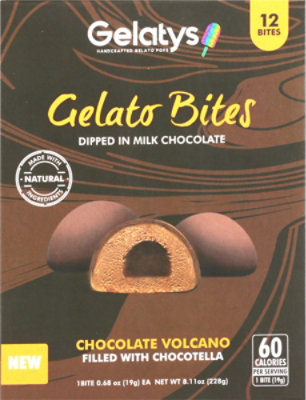 Gelatys Chocolate Volcano Gelato Bites 12 - 0.68 Oz - Image 2