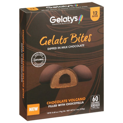 Gelatys Chocolate Volcano Gelato Bites 12 - 0.68 Oz - Image 1