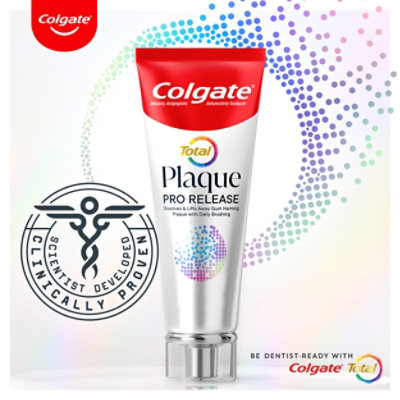 Colgate Total Plaque Pro-release Toothpaste Whitening Mint - 3 OZ - Image 2