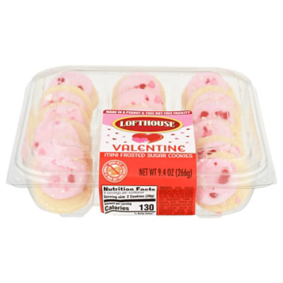 Valentine Pink Frosted Mini Sugar Cookies - 9.4 Oz - Image 1