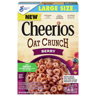 Cheerios Berry Oat Crunch Breakfast Cereal - 18 Oz - Image 1