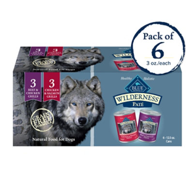 Blue Buffalo Wilderness Beef and Chicken & Salmon and Chicken Variety Pack - 6 -12.5 Oz - Image 1