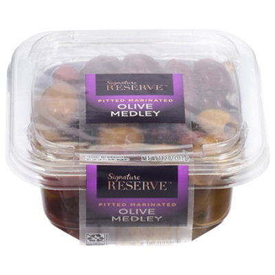 Signature Reserve Olive Medley Pitted Marinated - 11.2 OZ