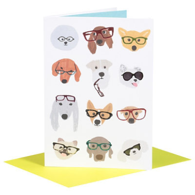 Papyrus Dogs with Glasses Thinking of You Card - Each - Image 3