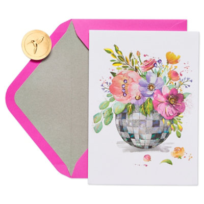 Papyrus Flowers In Disco Vase Friendship Card - Each - Image 2