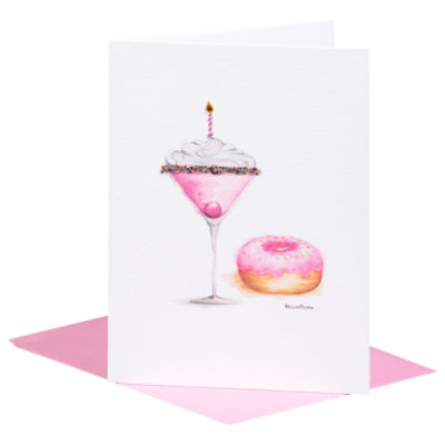 Papyrus Martini and Doughnut Birthday Card - Each - Image 3