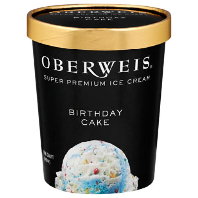 Oberweis Birthday Cake Super Premium Ice Cream, 32oz - 32 OZ - Image 3