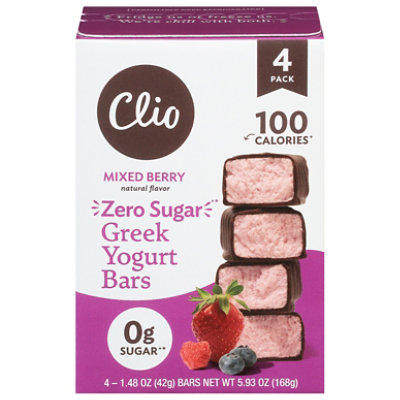 Clio Dark Chocolate Covered Mixed Berry Greek Yogurt Zero Sugar Bar - 4 - 1.48 Oz - Image 2