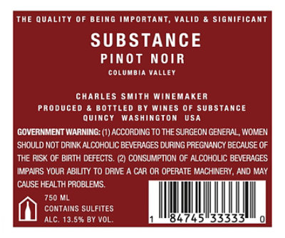 Substance Pinot Noir Wine - 750 ML - Image 3