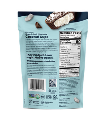 Chocxo Cup Drk Choc Cconut 85pr - 3.45 OZ - Image 4