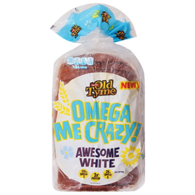 Old Tyme Omega Me Crazy Awesome Wheat Bread 22 Oz - 22 OZ - Image 3