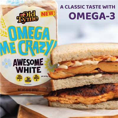 Schmidt Old Tyme Omega Me Crazy! Awesome White Protein Bread Loaf - 20 Oz - Image 5
