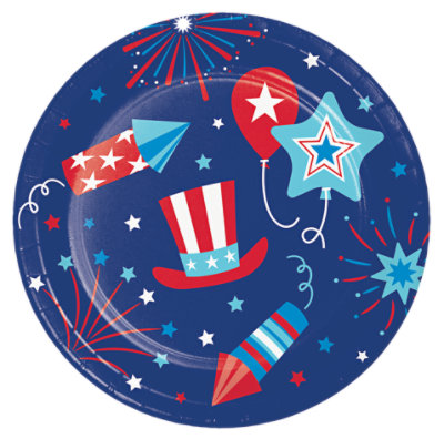 Signature SELECT Firework Fun Lunch Plates 8 Count - Each - Image 1