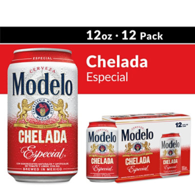 Modelo Chelada Especial Mexican Import Flavored Beer 3.5% ABV Can - 12-12 Fl. Oz. - Image 1