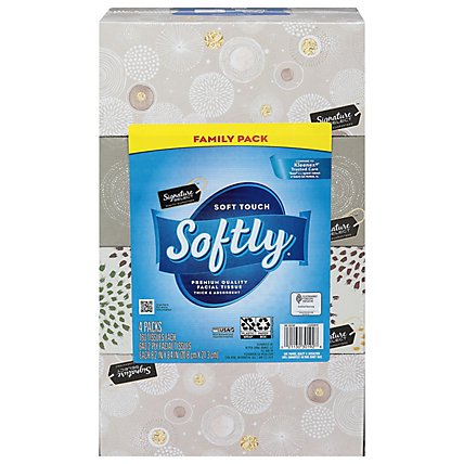 Signature Select Softly Facial Tissue Box 4 Pack 160 Ct - 4-160 CT - Image 2