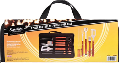 Signature SELECT Stainless Steel BBQ Tool Set With Zipper Case - 7 Piece - Image 4