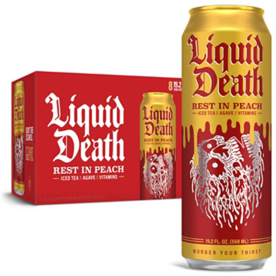 Liquid Death Rest In Peach Tea - 8-19.2 FZ - Image 1