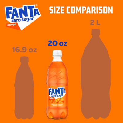 Fanta Orange Zero Sugar Bottle, 20 Fl Oz - 20 FZ - Image 2