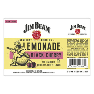 Jim Beam Kentucky Coolers Black Cherry Lemonade 6pk In Cans - 6-12 FZ - Image 4