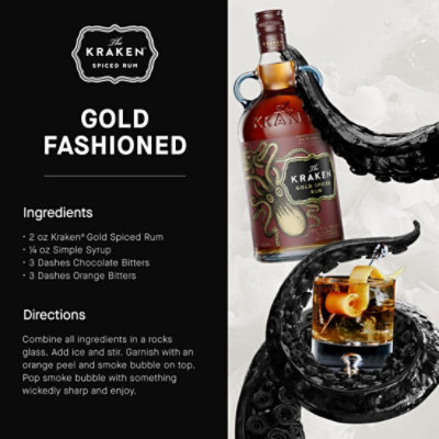 Kraken Rum Gold Spiced Rum 70 Proof - 750 Ml - Image 2