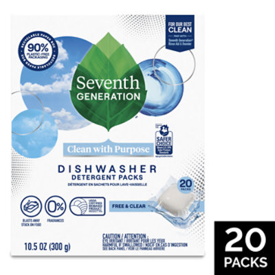 Seventh Generation Dishwasher Packs Free & Clear - 20 CT - Image 2