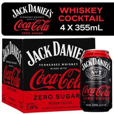 Jack Daniels Whiskey & Coke Zero - 4-12 FZ