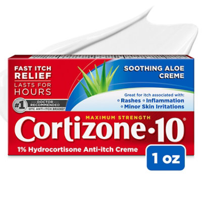 Cortizone 10 Soothing Aloe Creme 1 Ounce Tube - 1 OZ - Image 1