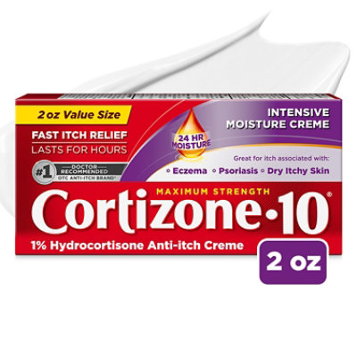 Cortizone 10 Max Strength Anti Itch Intensive Moisture Creme 2 Ounce Tube - 2 OZ - Image 1