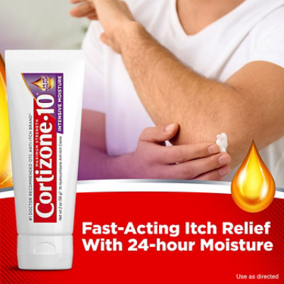 Cortizone 10 Max Strength Anti Itch Intensive Moisture Creme 2 Ounce Tube - 2 OZ - Image 3