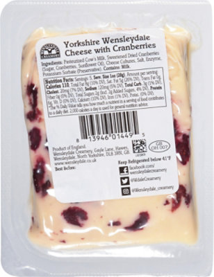 Wensleydale Creamery Cheese Cranberry Wedge - 5.3 OZ - Image 6