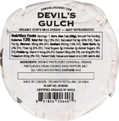 Cowgirl Creamery Devils Gulch - 7 OZ - Image 5