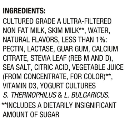 Light + Fit Zero Sugar Yogurt-Cultured Ultra-Filtered Non-Fat Milk - Strawberry - 5.3 Oz - Image 4