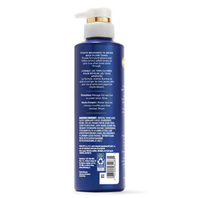 Hair Biology Purple Violet Silver Shampoo For Gray or Blonde Brassy Color Treated Hair - 12.8 Fl. Oz. - Image 3