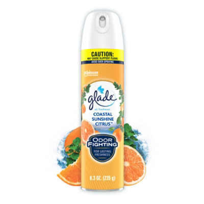 Glade Coastal Sunshine Citrus Infused Essential Oils Air Freshener For Home Aerosol Spray - 8.3 Oz - Image 2