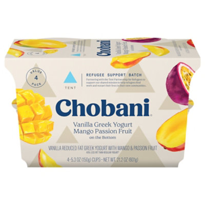 Chobani Unstuck Low-Fat Vanilla Greek Tropical Fruit Yogurt Cups Multipack - 4-5.3 Oz - Image 1