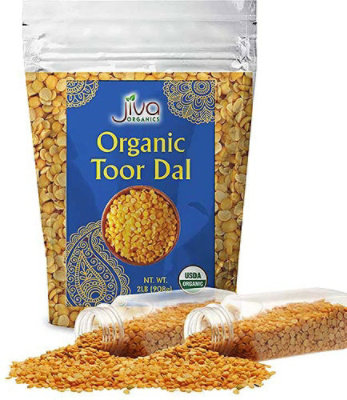 Jiva Organics Toor Dal - 2 lbs bag - Image 1