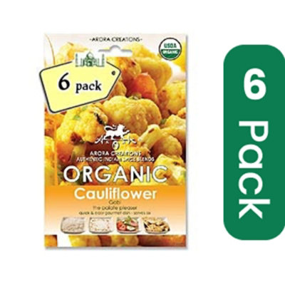 Arora Creations Organic Gobi (cauliflower) Masala 22 gm pouches (Pack of 6) - Image 1