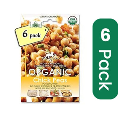 Arora Creations Organic Chick Peas (Punjabi Chhole) Masala 22 gm pouches (Pack of 6) - Image 1