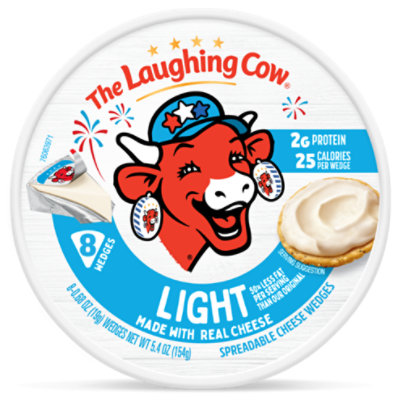 The Laughing Cow Creamy Light Spreadable Cheese Wedges Multipack 8 Count - 5.4 Oz