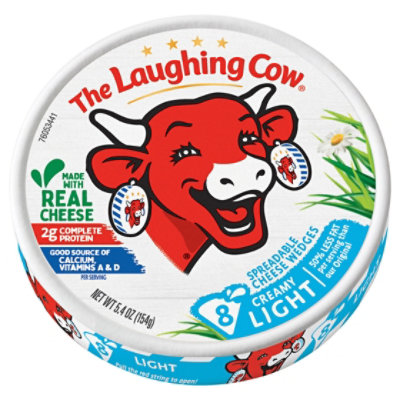 The Laughing Cow Creamy Light Spreadable Cheese Wedges Multipack 8 Count - 5.4 Oz - Image 2