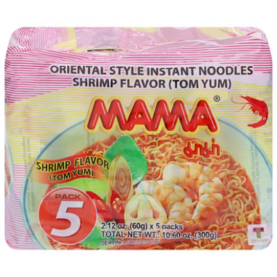Mama Tomyum Shrimp Noodles Multipack - 5-10.6 Oz - Image 1