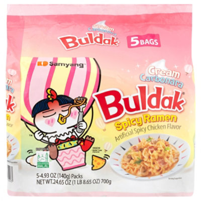 Samyang Hot Chicken Creamy Carbonara Noodles - 5-24.69 Oz - Image 1