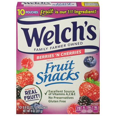 Welch's Berries 'N Cherries Fruit Snacks Pouches Multipack - 10-0.8 Oz - Image 4