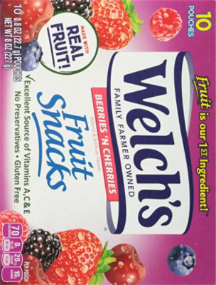 Welch's Berries 'N Cherries Fruit Snacks Pouches Multipack - 10-0.8 Oz - Image 8