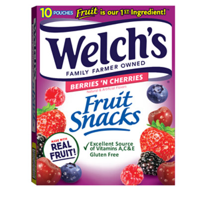 Welch's Berries 'N Cherries Fruit Snacks Pouches Multipack - 10-0.8 Oz - Image 1