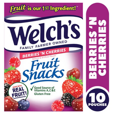 Welch's Berries 'N Cherries Fruit Snacks Pouches Multipack - 10-0.8 Oz - Image 2