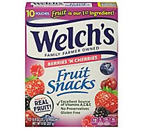 Welch's Berries 'N Cherries Fruit Snacks Pouches Multipack - 10-0.8 Oz
